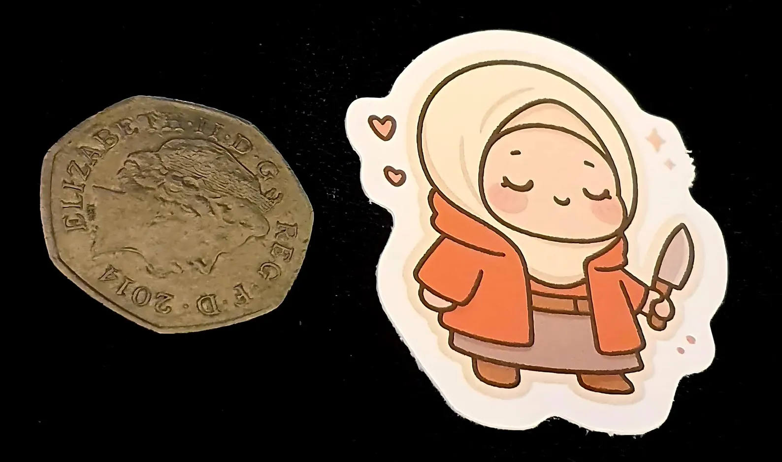 Little Muslimah Foodie Chef – Cute Sticker (5 cm) • Waterproof Vinyl - Image 2