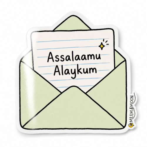 Assalamu Alaikum – Cute Envelope Sticker (5.5 cm) • Waterproof Vinyl