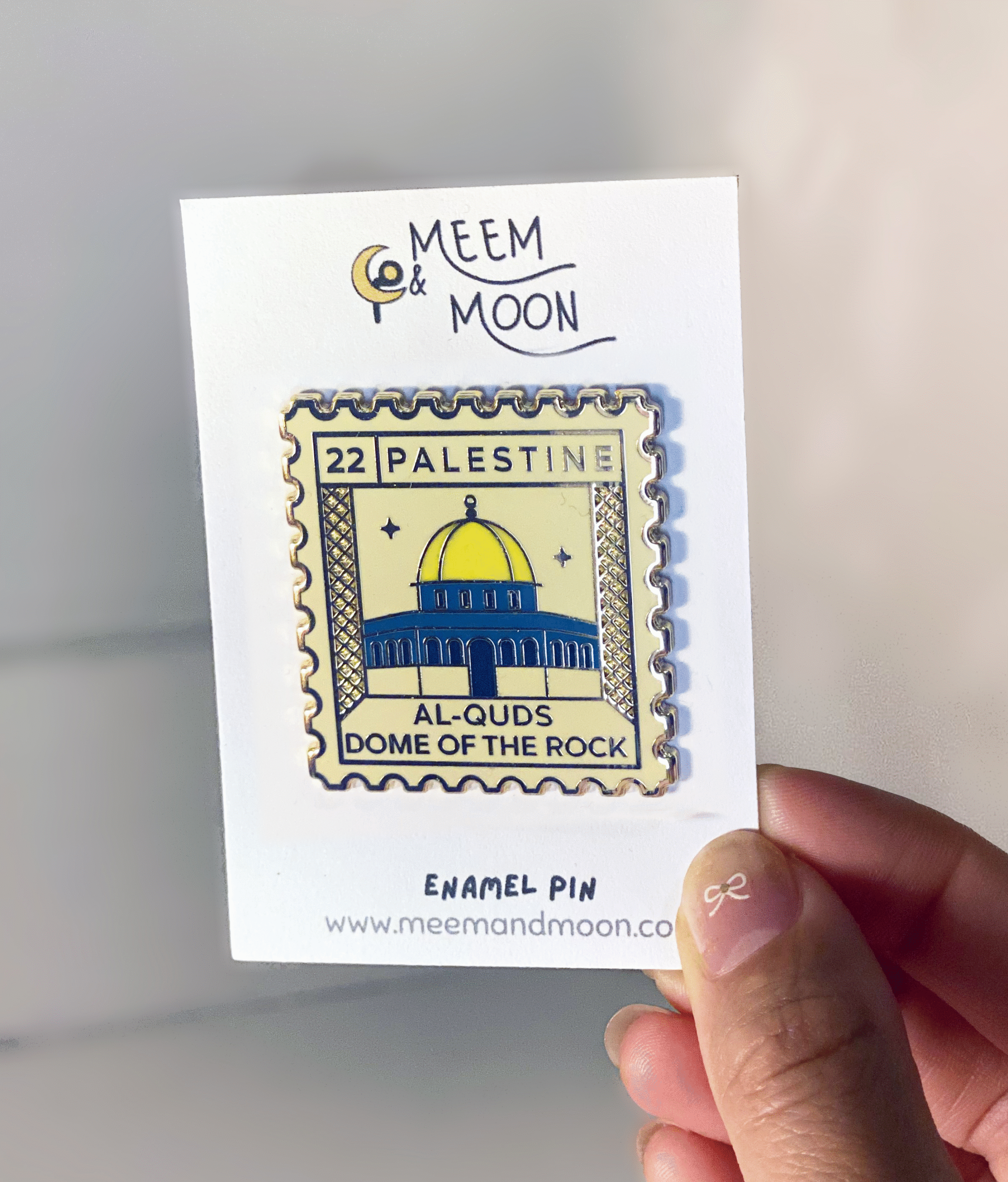 Palestine Al-Quds Dome of the Rock Stamp Enamel pin 4cm