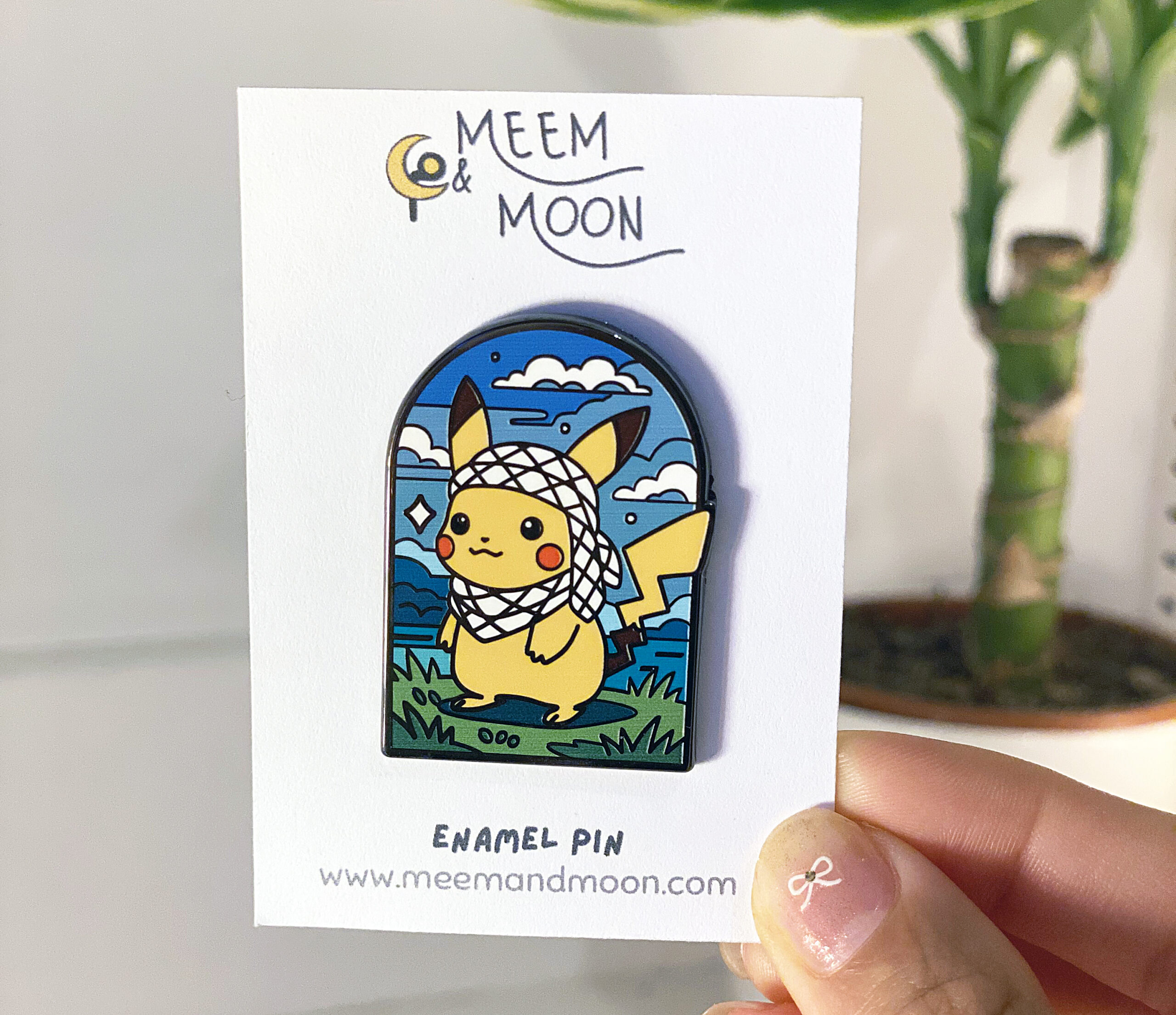 Pika Palestine - enamel pin (4 cm)