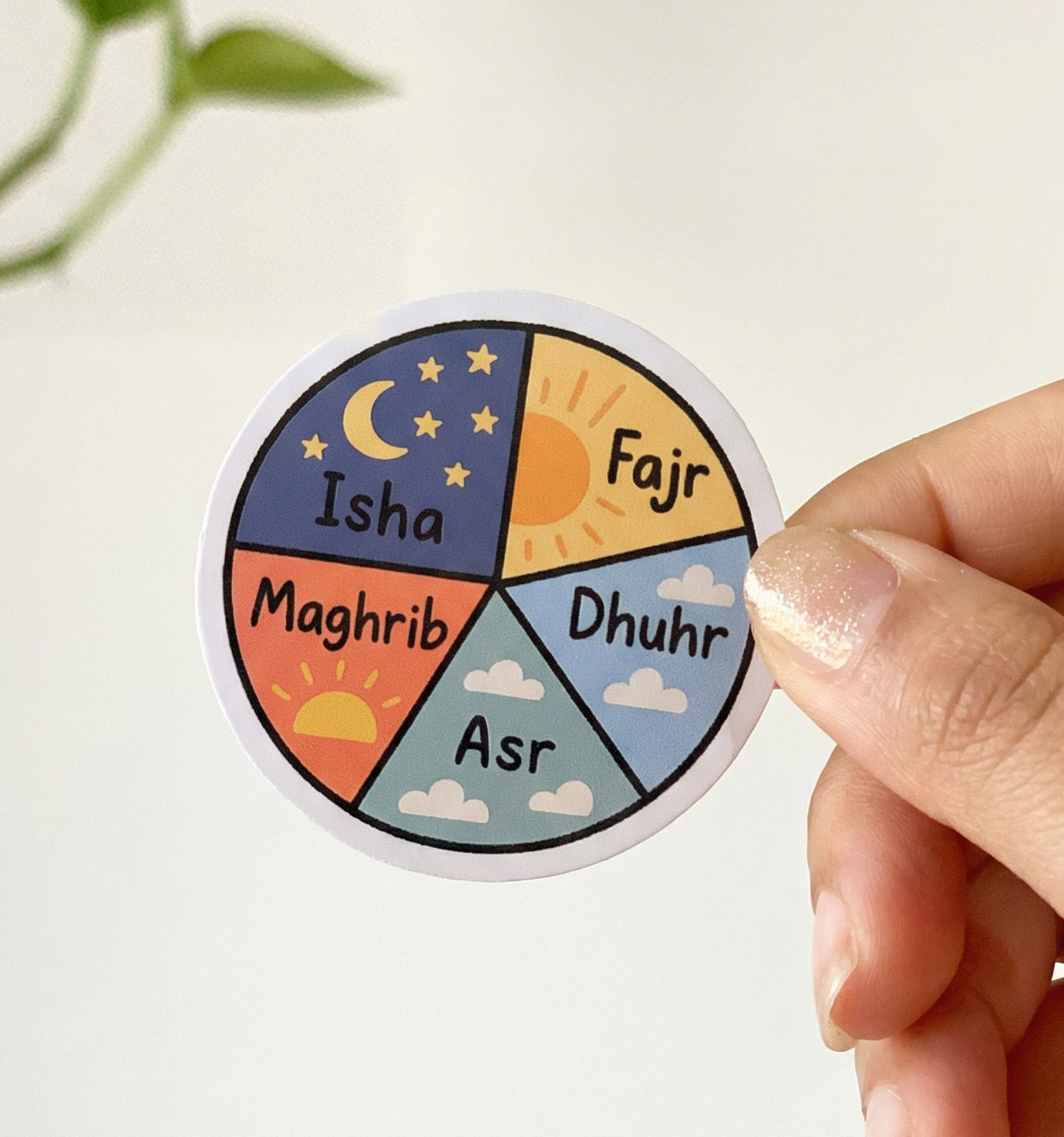 Salah Times Wheel Sticker (5 cm) • Waterproof Vinyl