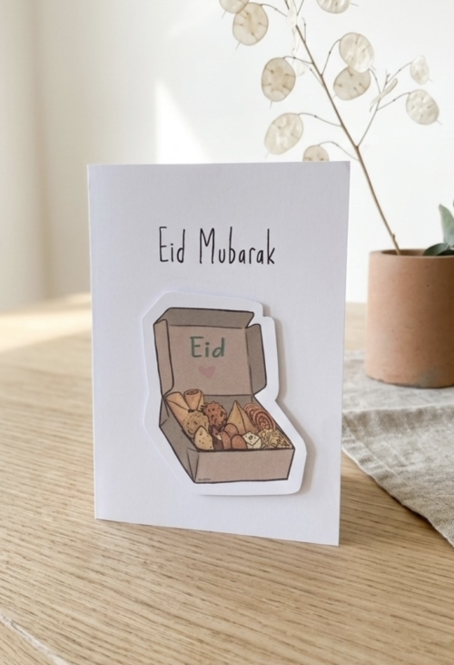 Eid Mubarak food takeout card