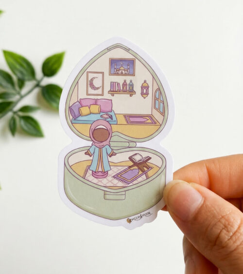 Green Pocket Salah Space Sticker (7cm) vinyl sticker