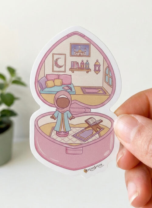 Pink Pocket Salah Space Sticker (7cm) vinyl sticker