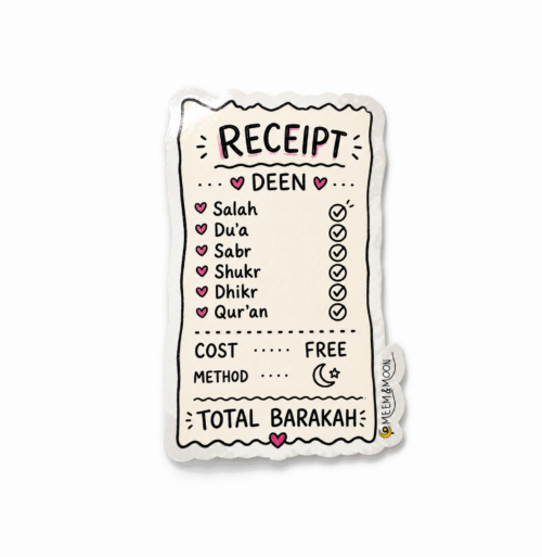 Receipt Deen sticker (5.5 cm) • Waterproof Vinyl
