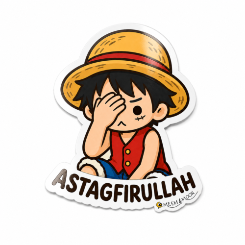Luffy Astagfirullah | One piece anime (5.5 cm) • Waterproof Vinyl