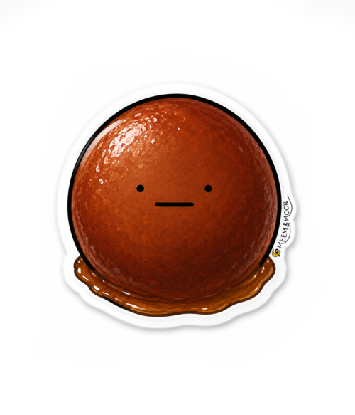 Gulab Jamun, Desi South Asian snack sticker  (5.5 cm) • Waterproof Vinyl