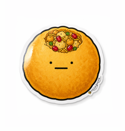 Pani puri, Desi South Asian snack sticker  (5.5 cm) • Waterproof Vinyl
