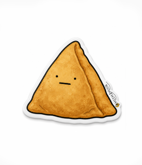 Samosa, Desi South Asian snack sticker  (5.5 cm) • Waterproof Vinyl