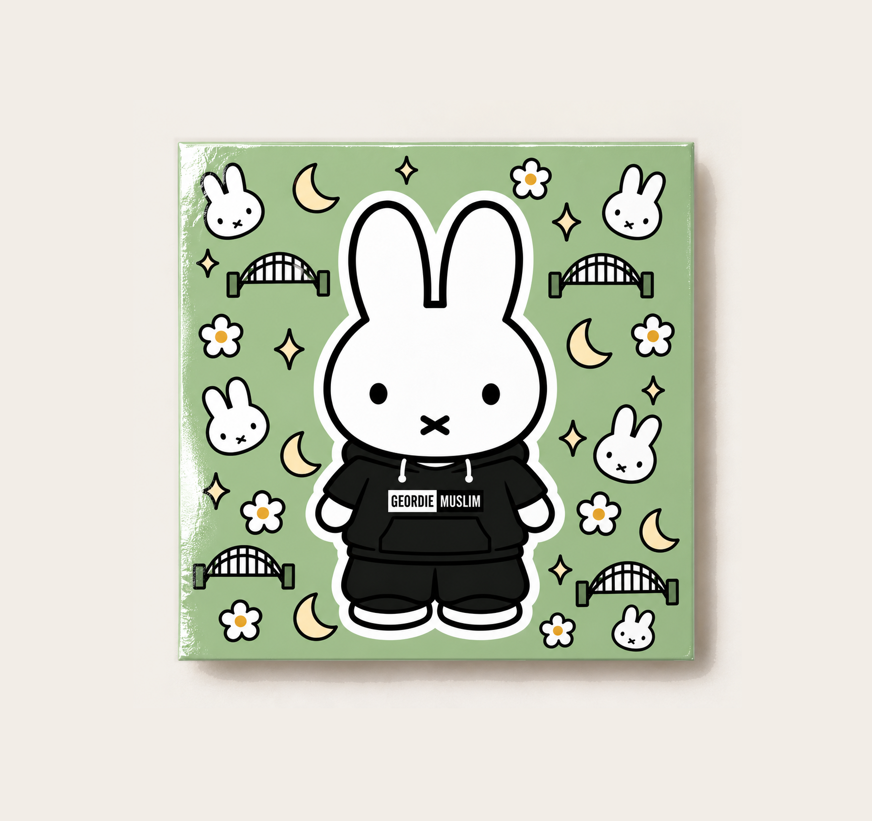 Geordie Muslim Bunny Sticker