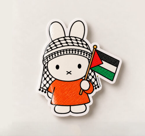 Palestine Keffiyeh Miffy Sticker | 5.5cm