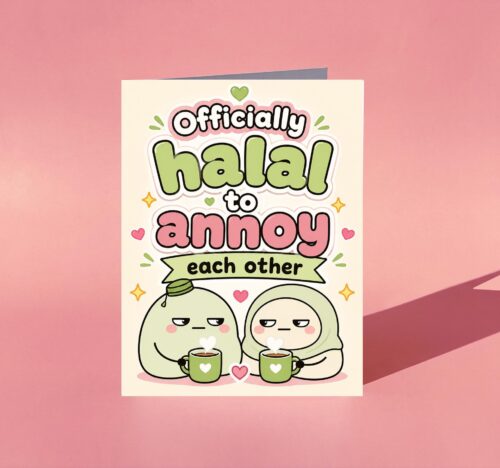 Muslim Wedding, Funny Nikkah Card, Islamic Marriage Card