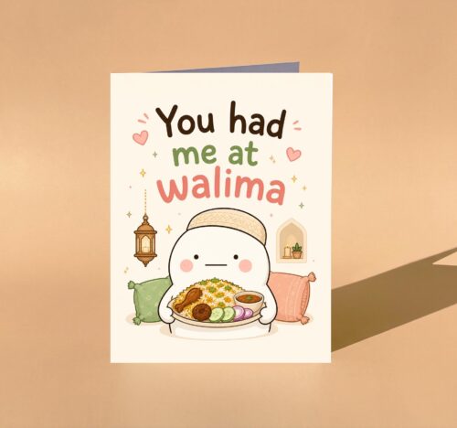 Funny Walima Card, Muslim Wedding Card, You Had Me At Walima, Islamic Marriage Card, Cute Nikkah Card, Desi Wedding Card
